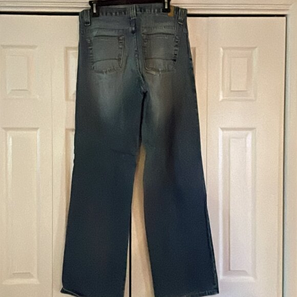 *♪ Vintage Distressed Straight Leg  Mens Jeans 1990s Y2k - Size 31 x 34 *♪ - Picture 4 of 13